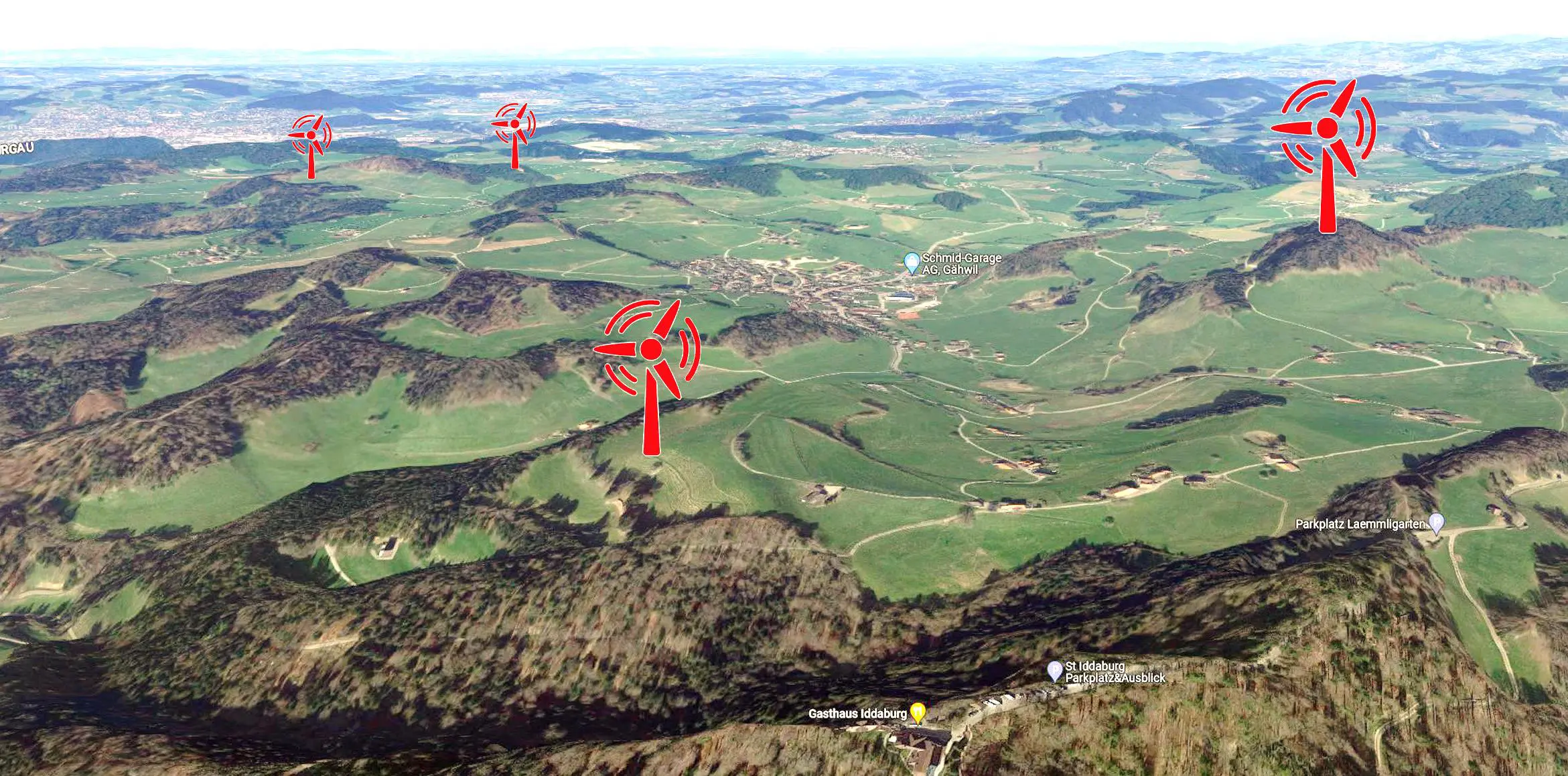 Hier könnten die Windräder in Zukunft stehen